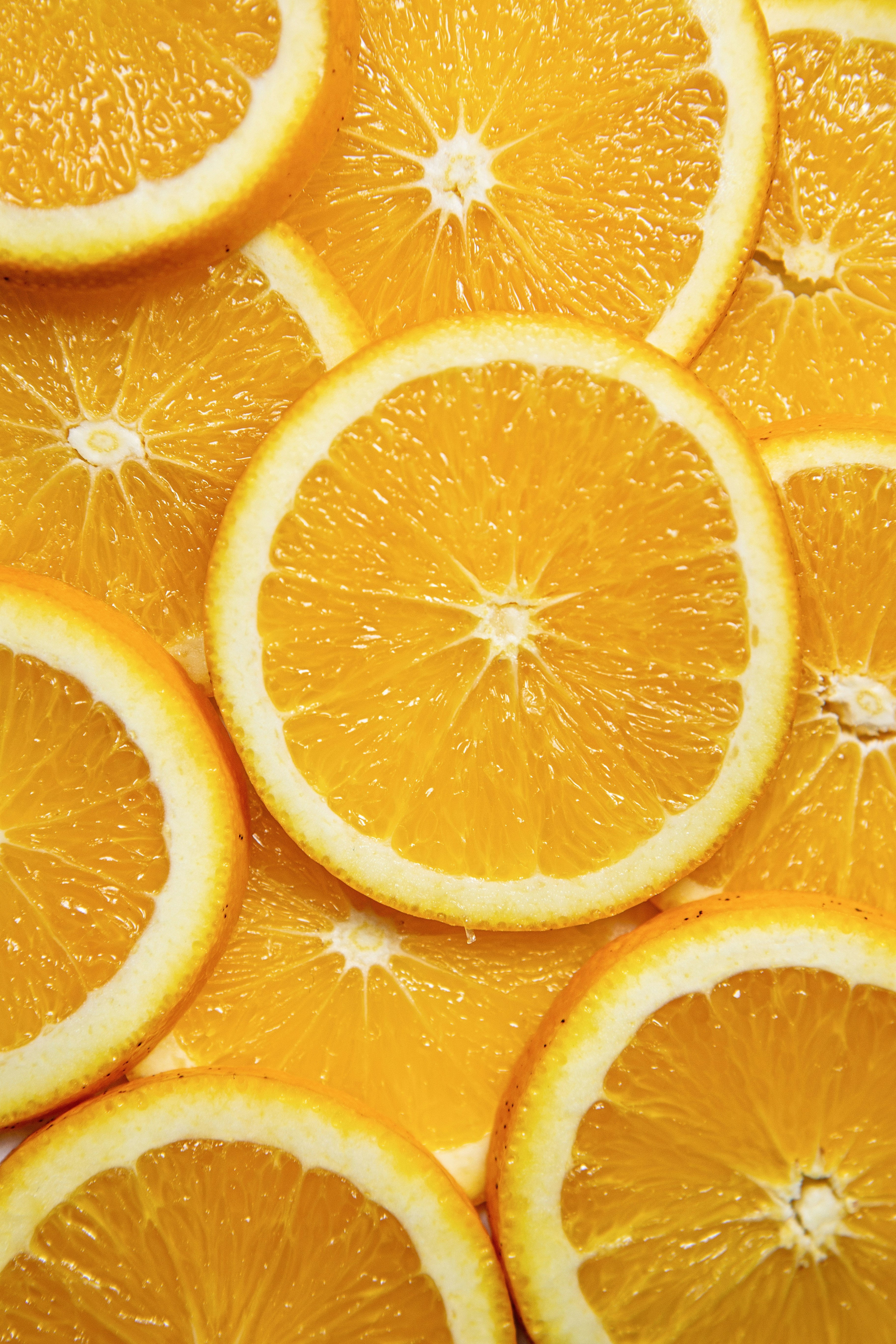 Viele Frische Orangenscheiben